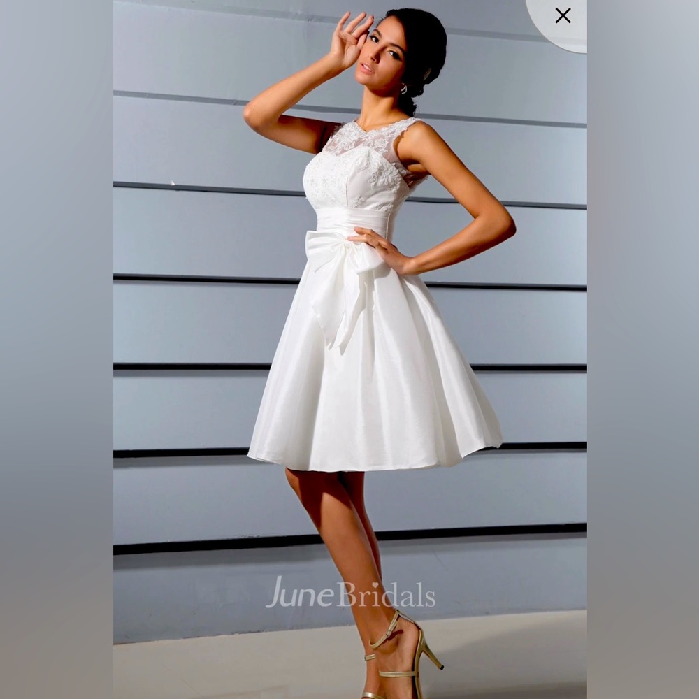 June Bridals taffeta & lace LWD